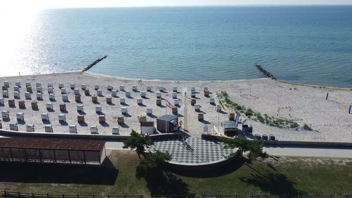Drohnenvideo vom Strandabschnitt
